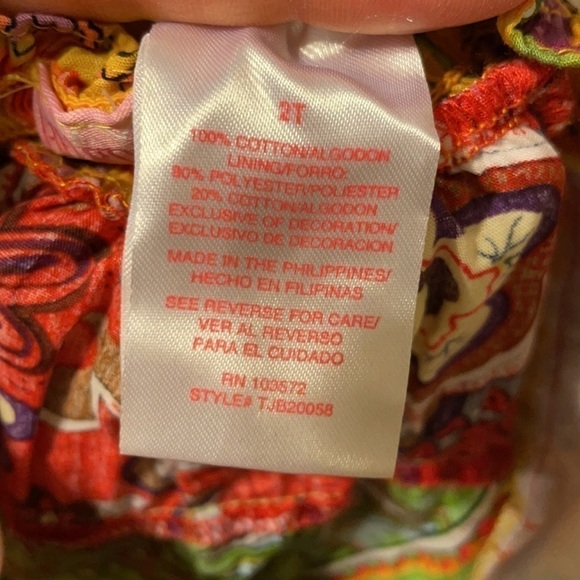 Halter sundress cotton 4 tiered multi color and pattern summer party size 2T - Picture 7 of 8